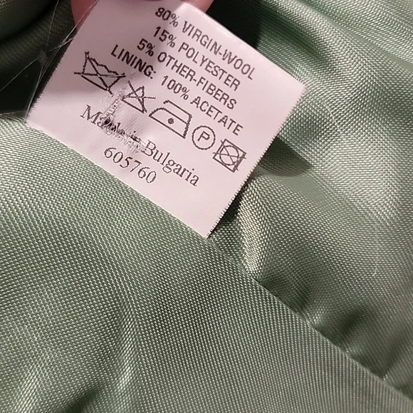 DANO lime green vintage wool blend jacket - Picture 4 of 4